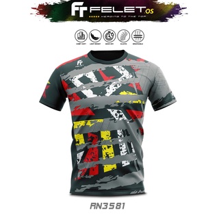 Felet RN-3581 เสื้อเชิ้ตแบดมินตัน กราฟฟิค สําหรับผู้ชาย และผู้หญิง