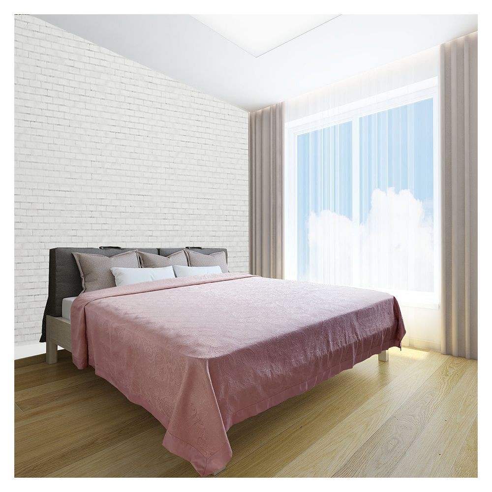 ผ้าคลุมเตียง ผ้าคลุมเตียง 6 ฟุต HOME LIVING STYLE PARIN สีชมพู อุปกรณ์เสริมเครื่องนอน ห้องนอนและเครื่องนอน BED COVER HOM