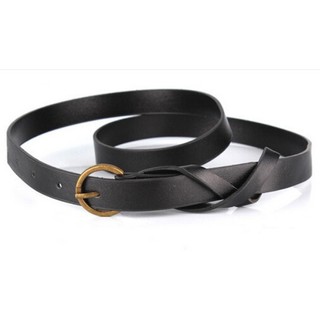 MiStyles เข็มขัด เข็มขัดผู้หญิง Womens Fashion Casual Belt Ceinture 0696- สีดำ