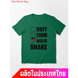 ข้อเสนอพิเศษ งู ผ้าฝ้าย 100% snake งูประจำราศี สไตล์พิเศษ  Soft Firm Solid Snake Essential T-Shirt  คอกลม แฟชั่น แขนสั้น