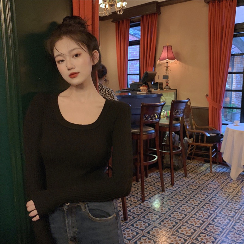 anna 9317 เสื้อสเวตเตอร์ถัก เสื้อไหมพรม แขนยาว รูปที่ 8