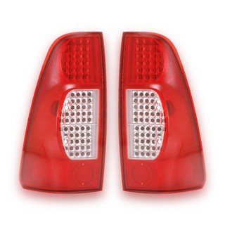 ไฟท้าย ไฟท้ายทั้งดวง LED  ISUZU ดีแม็กซ์ โคมไฟท้าย ไฟท้ายแต่ง อีซูซุ DMAX D-MAX 2006-2011 สี แดง ไฟสีขาว ซ้าย+ขวา 1 คู่