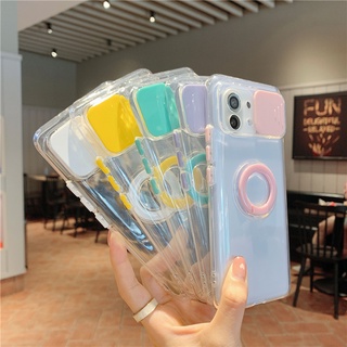 เคสโทรศัพท์มือถือแบบนิ่ม TPU ใส พร้อมแหวนขาตั้ง สําหรับ Xiaomi Mi 11 Pro Lite