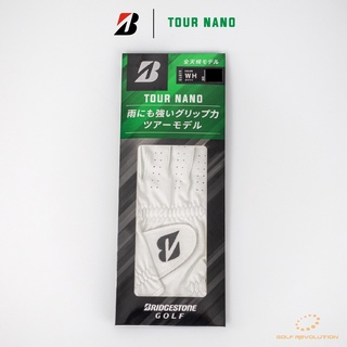 Bridgestone Tour Nano Glove WH (GLG19) ถุงมือกอล์ฟผู้ชาย ขนาด 22/23/24/25/26 CM.