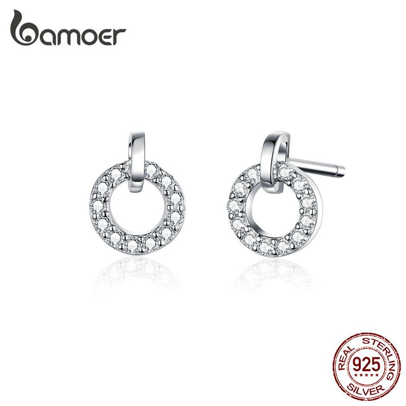 BAMOER Lucky Circle Earring 925 Silver SCE767