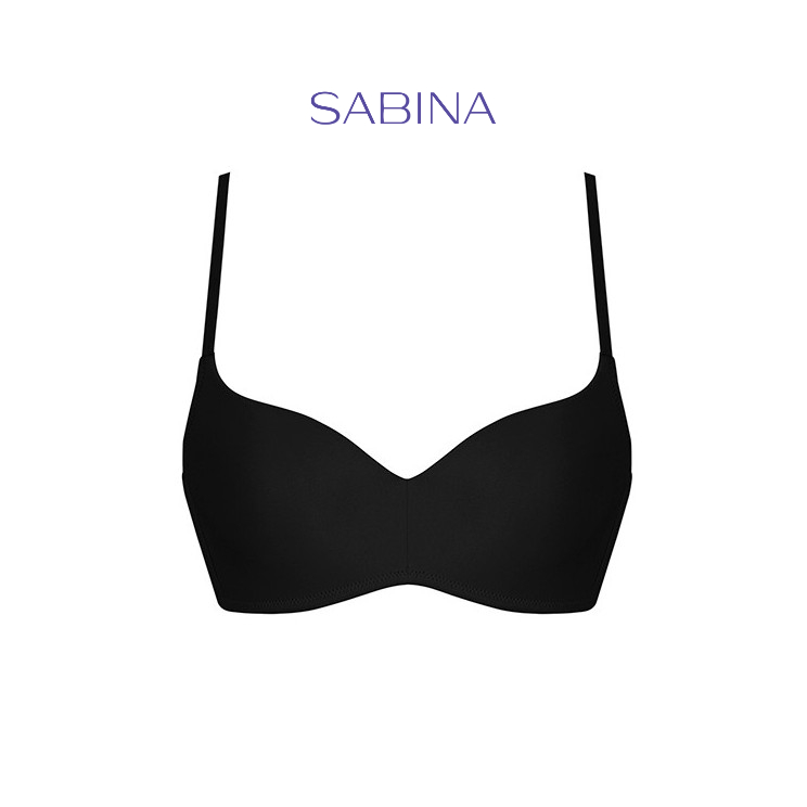 Sabina เสื้อชั้นใน Invisible Wire (ไม่มีโครง) รุ่น Pretty Perfect รหัส SBU8300BK สีดำ