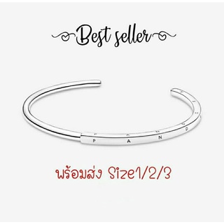 Pandora silver bangle กำไลโลโก้เงิน