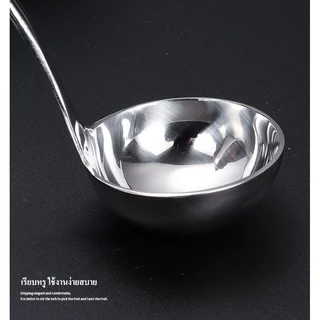 HOMEBERG 1ชิ้น ช้อนตักน้ำหวาน ช้อนตวง ช้อนยาวสแตนเลส ใช้ตักของเหลวในภาชนะที่ลึก