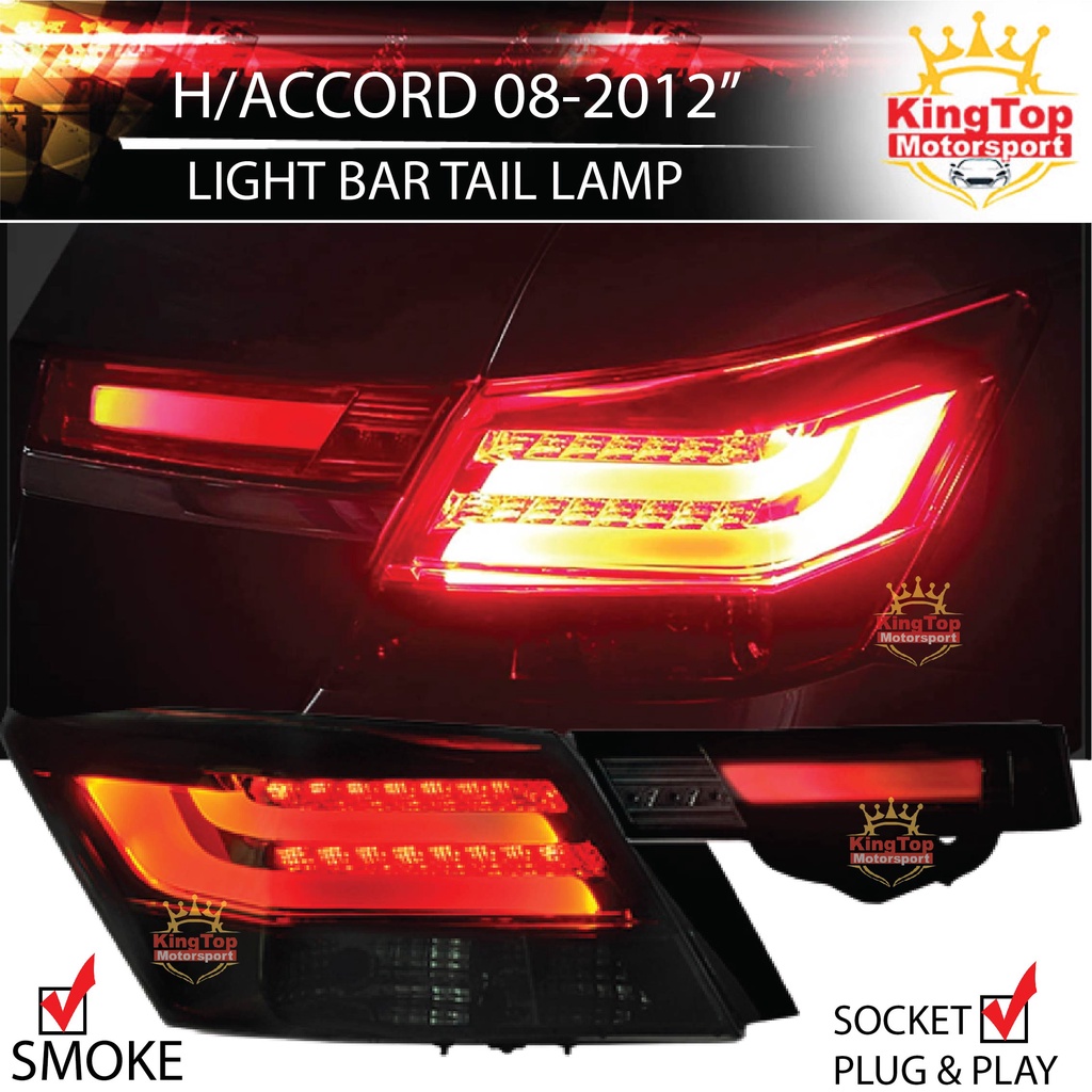 Vland Honda Accord 2008-2012 ไฟท้าย Led + Light Bar