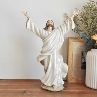 (𝑝𝑟𝑒 𝑜𝑟𝑑𝑒𝑟🫶🏻🪴✨)รูปปั้นเซรามิคพระเยซู☦︎︎ceramic statue of jesus