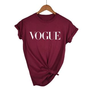 เสื้อยืด fashion Vogue ผ้าคอตตอน 100% งานสกรีน