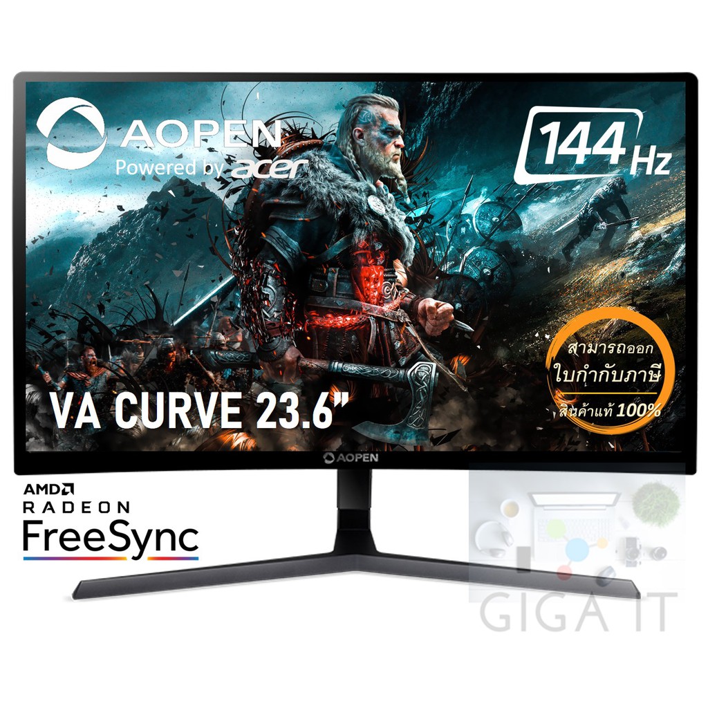 Aopen Curve Monitor 23.6” 24HC1QRPbidpx VA (FHD,DVI,HDMI,DP) 144Hz ...