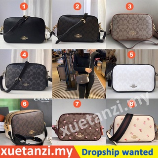 JES Crossbody F39856 F68168 F68167 91077 C1767 C3239 F2835 ของแท้ Coac h กระเป๋าสะพายข้าง กระเป๋ากล้องซิปคู่