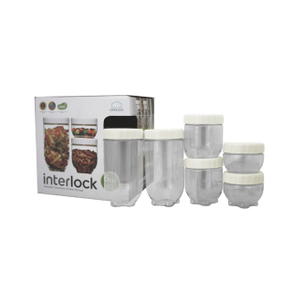LocknLock เซตกล่องเอนกประสงค์ Pocket Storage Interlock 6 ชิ้น รุ่น INL203S6