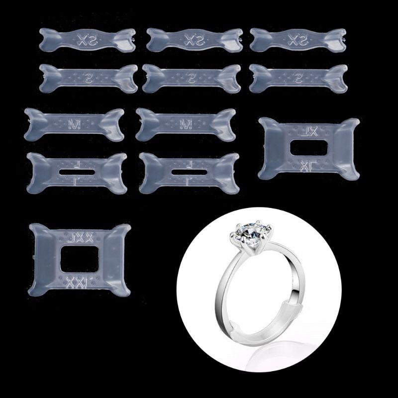 *J❤*READY STOCK 12Pcs Invisible Ring Size Adjuster for Loose Ring Size Reducer Spacer Ring Guard