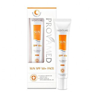 Provamed Sun Face SPF50+ 30ml โปรวาเมด กันแดด (สีขาว,สีเบส)