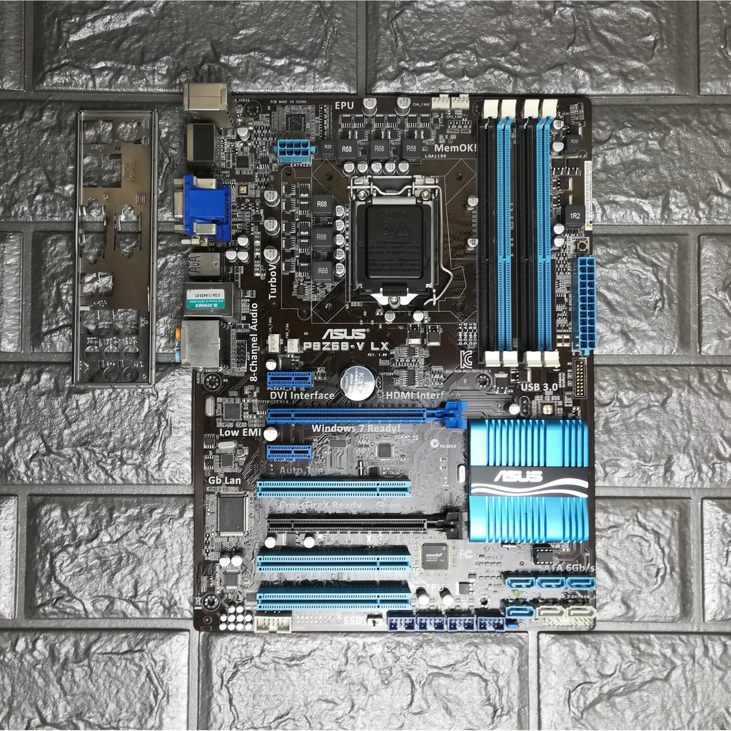 ⚡️เมนบอร์ด ASUS P8Z68-V LX LGA1155 มีฝาหลัง ฟรีSpeakerเมนบอร์ด