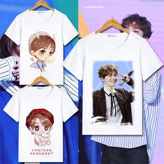 Zhu Zhengting เสื้อยืดแขนสั้น พิมพ์ลาย Cai Xukun Chen Linong สไตล์เดียวกัน สําหรับผู้หญิง นักเรียนSize S-5XL