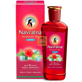 น้ำมันทาผมอินเดีย แบบเย็น (200 มล) -- Navratna Ayurvedic Cool Oil (200 ml)