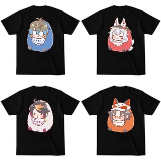 เสื้อยืดคอกลม พิมพ์ลาย Shu Yamino Mysta Rias Ike Eveland Nina Kosaka Ethyria สีดํา สีขาว สําหรับผู้ชาย และผู้หญิง