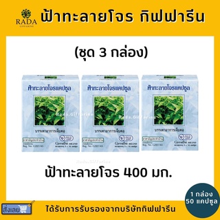 ฟ้าทะลายโจร กิฟฟารีน ชนิดแคปซูล [ 3 กล่อง ส่งฟรี ] I ฟ้าทะลายโจร 400 มิลลิกรัม เลขทะเบียนที่ G207/43