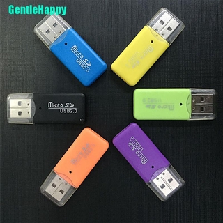 Gentlehappy เครื่องอ่านการ์ดหน่วยความจํา USB SD MMC 480Mbps ขนาดเล็ก สําหรับคอมพิวเตอร์