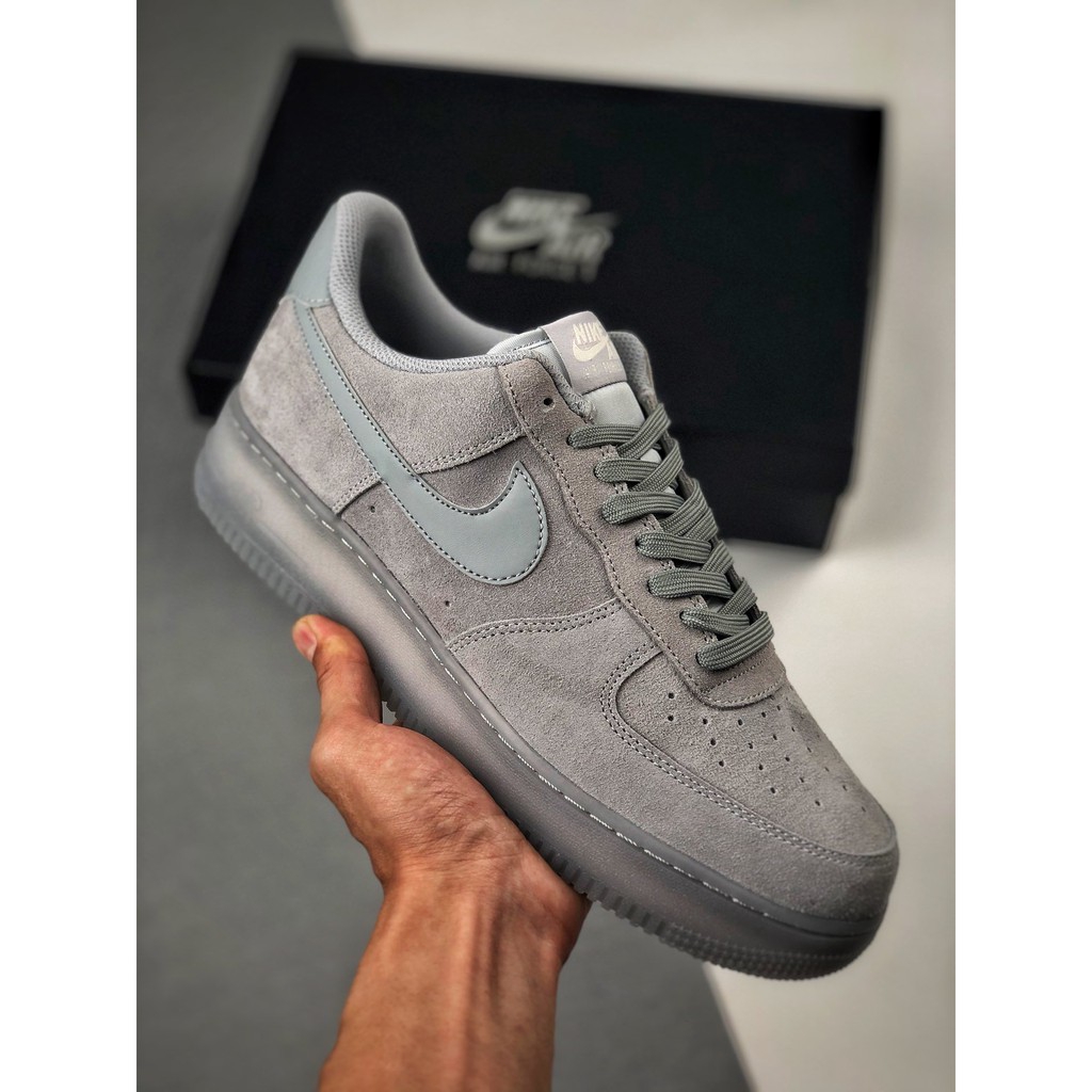 Grey suede cheap air force ones