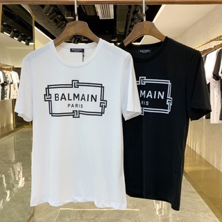 เสื้อยืดแฟชั่นฤดูร้อนสำหรับผู้ชายBalma1n เสื้อยืดคอกลม แขนสั้น พิมพ์ลายโลโก้ตัวอักษร แฟชั่นฤดูร้อน 2022