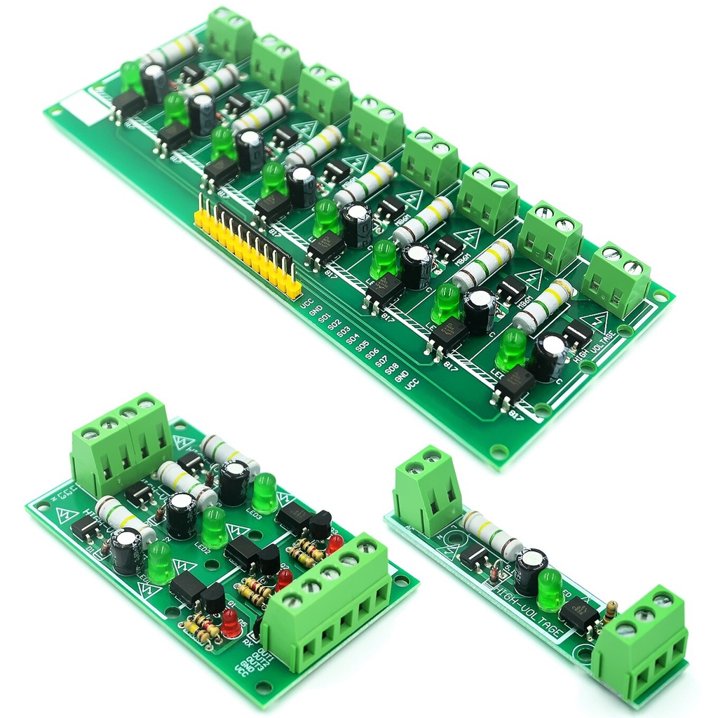 Ac 220 V 1/3/8 ช่อง MCU TTL ระดับ 8 Ch Optocoupler แยกบอร์ดแยกทดสอบโปรเซสเซอร์โมดูลการตรวจจับโปรเซสเซอร์ PLC Tester