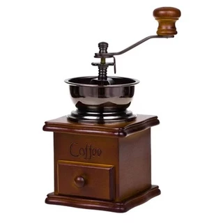เครื่องบดเมล็ดกาแฟ เครื่องบดกาแฟ Coffee Grinder แบบมือหมุน สแตนเลส (กล่องไม้คลาสสิค)