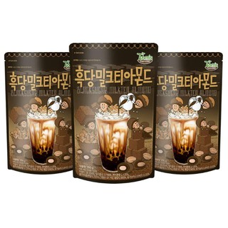 TOMS FARM อัลมอนด์ ทอมส์ ฟาร์ม รสชานม บราวน์ ชูการ์ ชุดละ 3 ถุง ถุงละ 190 กรัม / TOMS FARM Black Sugar Milk Tea Almond