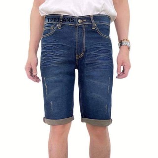 DN Shorts Mens Denim กางเกงยีนส์ขาสั้นชายผ้ายืดสีบลูฟอก ทรงสวยเนื้อผ้าดี ใส่สบาย Size 28-36 รับชำระปลายทาง