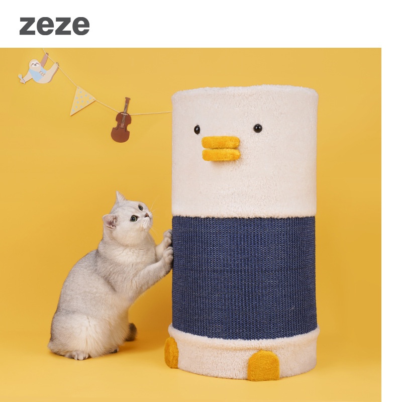 คอนโดแมว zezeหมีเป็ดและเป็ดป่านศรนารายณ์บาร์เรลแมวปีนแร็คแมวขนาดเล็กแมวรังแมวต้นไม้จับคอลัมน์หนึ่งแน