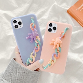 3D Cartoons Bunny Bear Bracelet Candy soft Phone Case เคสโทรศัพท์กันกระแทก เคส oppo realme c12 A15 A73 A53 A93 A5 A9 2020 RENO 3 4 PRO Soft Cover