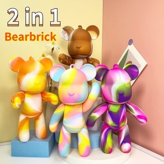 【COD】2 In 1 pop it ป๊อปอิท ฟิดเจ็ต ภาพวาด ของเหลว DIY Bearbrick ของเล่น ภาพวาดด้วยตนเอง กราฟฟิตี ของเล่น ของขวัญเด็ก