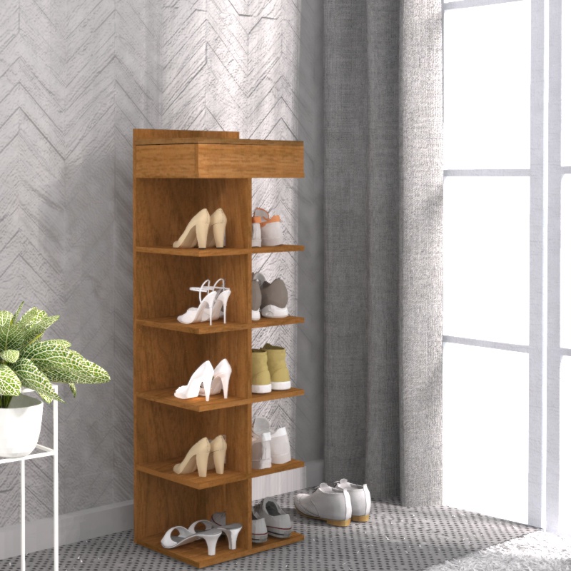 Inhome Furniture ชั้นวางรองเท้า 5 ช่อง W40×D31.4×H122 รุ่น SS-4004 Inhome Furniture Shoes Shelves W4