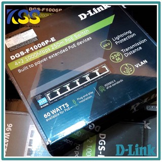 💥ราคาโปรโมชั่น💥อุปกรณ์เพิ่มช่องแลน สวิตซ์ฮับ D-LINK SWITCH POE (สวิตซ์) DGS-F1006P-E 4 Port POE + 2 Port Uplink (5)