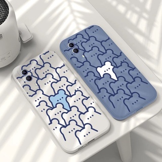 935 เคส ทรงสี่เหลี่ยม เคส มือถือ แฟชั่น น่ารัก ลายหมี