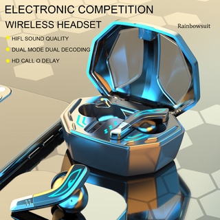 RB- 2Pcs MD158 Wireless Earbuds Portable Low Delay Mini Practical TWS Bluetooth 5.2 In-ear Earphones for Gaming