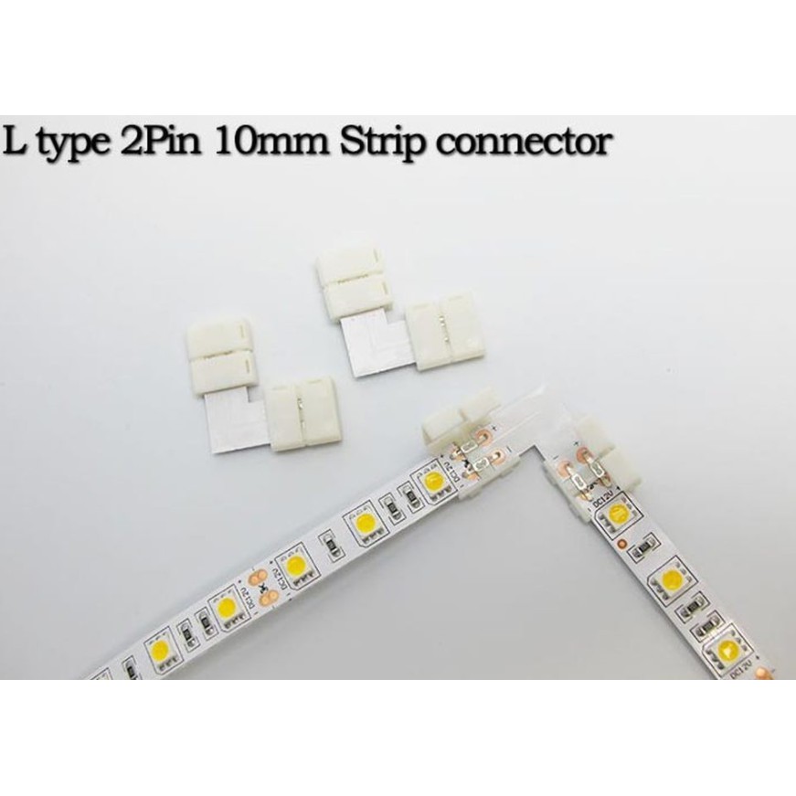 คอนเนคเตอร์มุม 2 Pin 3 Pin L Connector 8 กับ10 มม ต่อเข้ามุมไฟ Led สีเดียว 4ชิ้นต่อถุง Shopee 9214