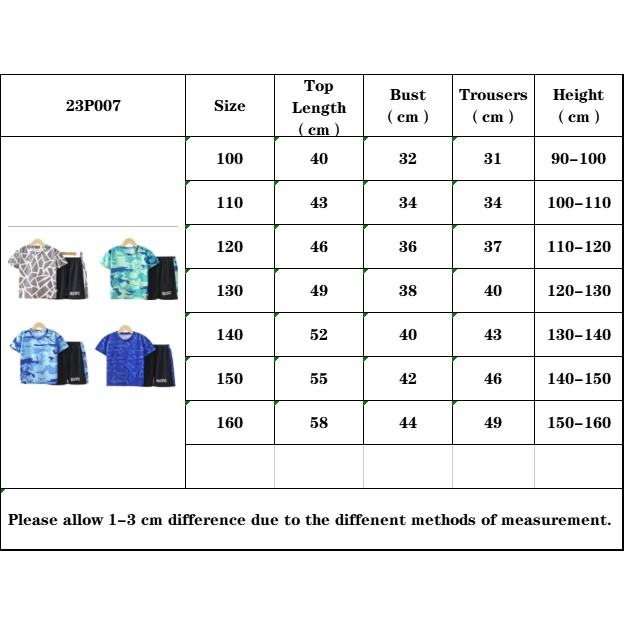 Soffny (1-16Y) Boy แห้งเร็วชุดกีฬาชุดเสื้อยืด + กางเกงขาสั้นกางเกงชายเสื้อเสื้อผ้าทารกชุดวันเกิดงานแต่งงานอาบน้ําญี่ปุ่นเกาหลี S - รูปที่ 7