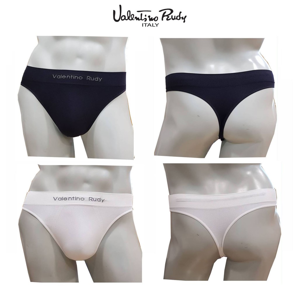 VALENTINO RUDY VA1-B100 1ตัว กางเกงในseamless G STRING ชาย หญิงใส่ได้ NYLON 93% SPANDEX 7% 1ตัว สีดำ