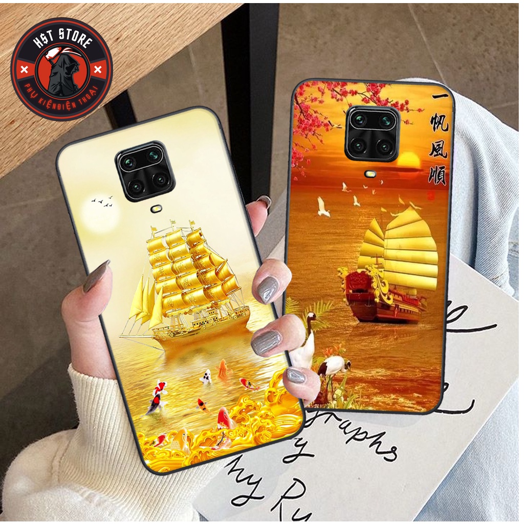 Redmi Note 9S / Note 9 Pro / Note 9 Phone Case - Lucky Goldfish Print, Sailing Boat