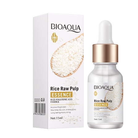 Bioaoua เอสเซนส์ข้าวดิบ ให้ความชุ่มชื้น กระชับผิว ลดริ้วรอยแห้ง ควบคุมความมัน 15 มล. นำเข้าจากยุโรป