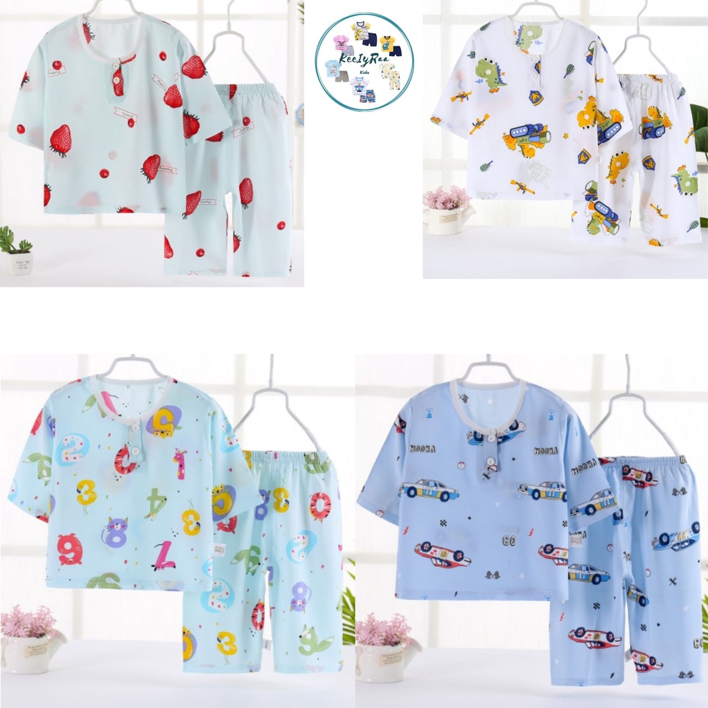 IMPORTED QUALITY 3/4 SLEEVE CHILDRENS PAJAMA SET (CODE: Q)