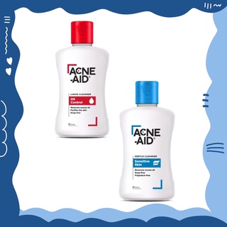 🚨 **ขนาดพกพา50มล.** Acne-Aid liquid cleanser แอคเน่ แอคเน่เอด เจลลดสิว เจลล้างหน้าลดสิว รักษาสิว เจลล้างหน้าผิวแพ้ง่าย