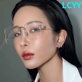 ใหม่ กระจกแบน ไร้กรอบ ป้องกันแสงสีฟ้า ลายตัวอักษร B 2022