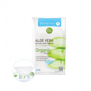 Baby Bright Aloe Vera Serum Wet Tissue 25 Sheets