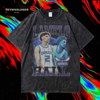 เสื้อยืด พิมพ์ลาย Tryworldbdg OFFICIAL "LAMELO" | เสื้อยืด ซักได้ | หินล้าง | เสื้อยืด ขนาดใหญ่ | เสื้อยืด สไตล์วินเทจ |