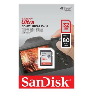 SanDisk Ultra SDHC Card Class10 Speed 80 MB/s (32GB)